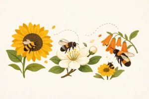 Tipos de abelha para cada flor na polinização