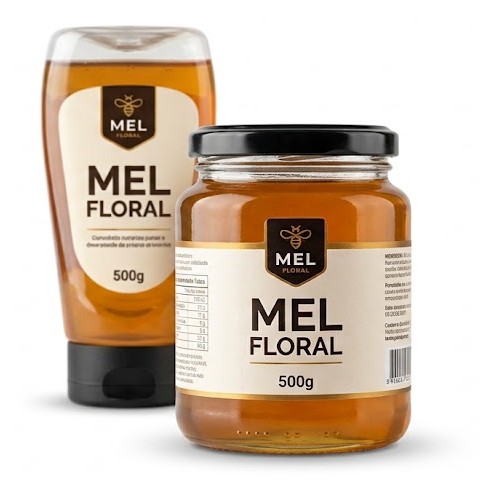 Mel.com.br | O Mercado do MEL se econtra AQUI. 3 Bisnaga e pote de vidro de mel de 500 g envasados com rótulo de marca própria